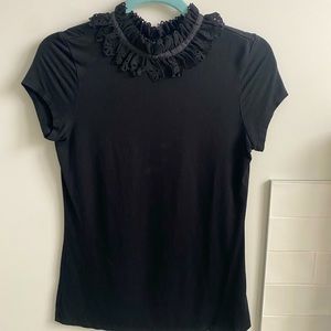 Ted Baker black ruffle top